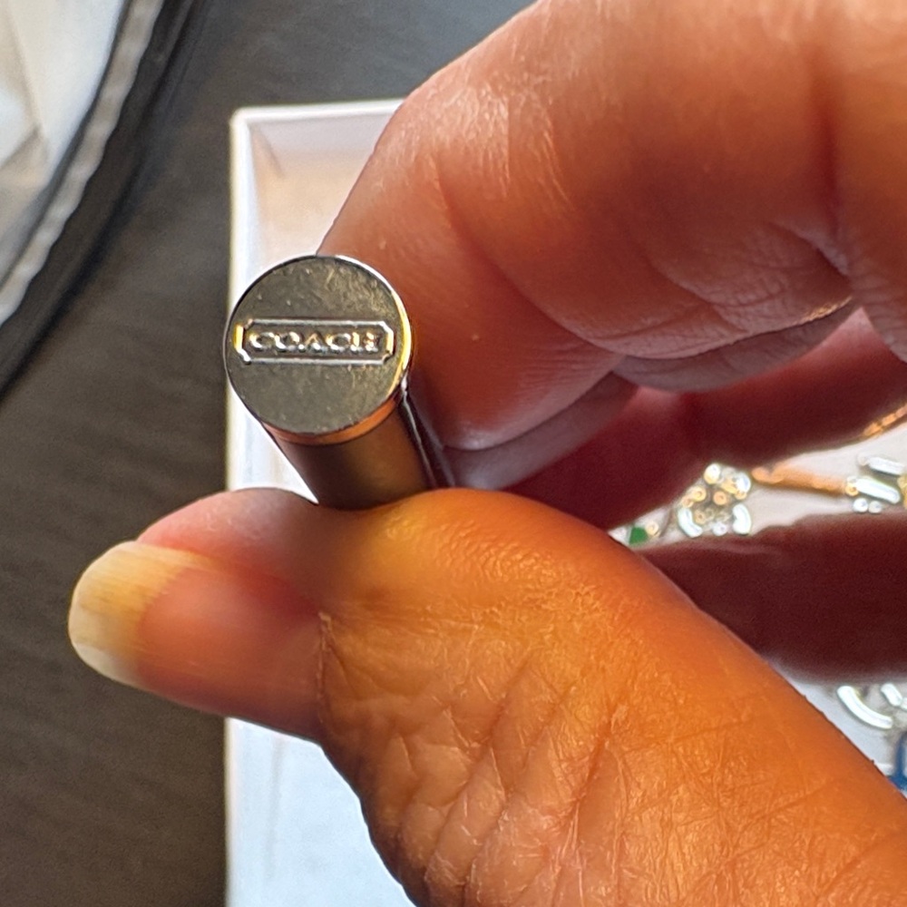 Coach Keychain with Green Watering Can and Coach mini Blue Pen - Picture 5 of 5